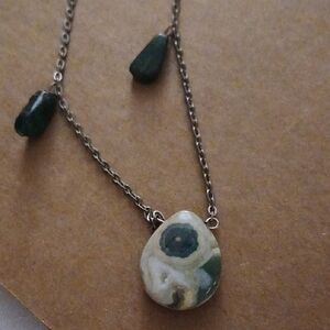 Artisan Ocean Jasper large  Stone Necklace